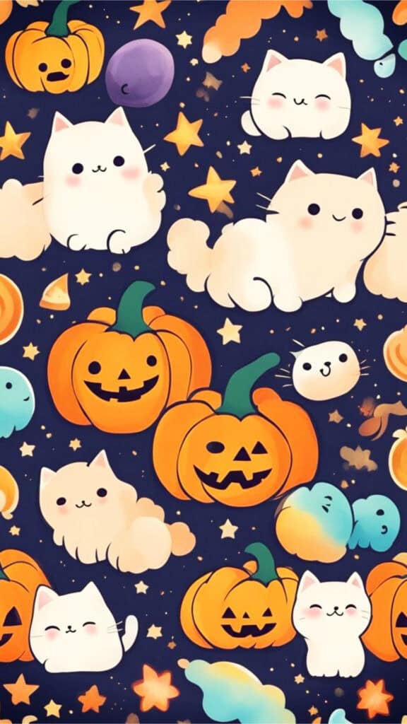 Kawaii Halloween Phone Wallpaper