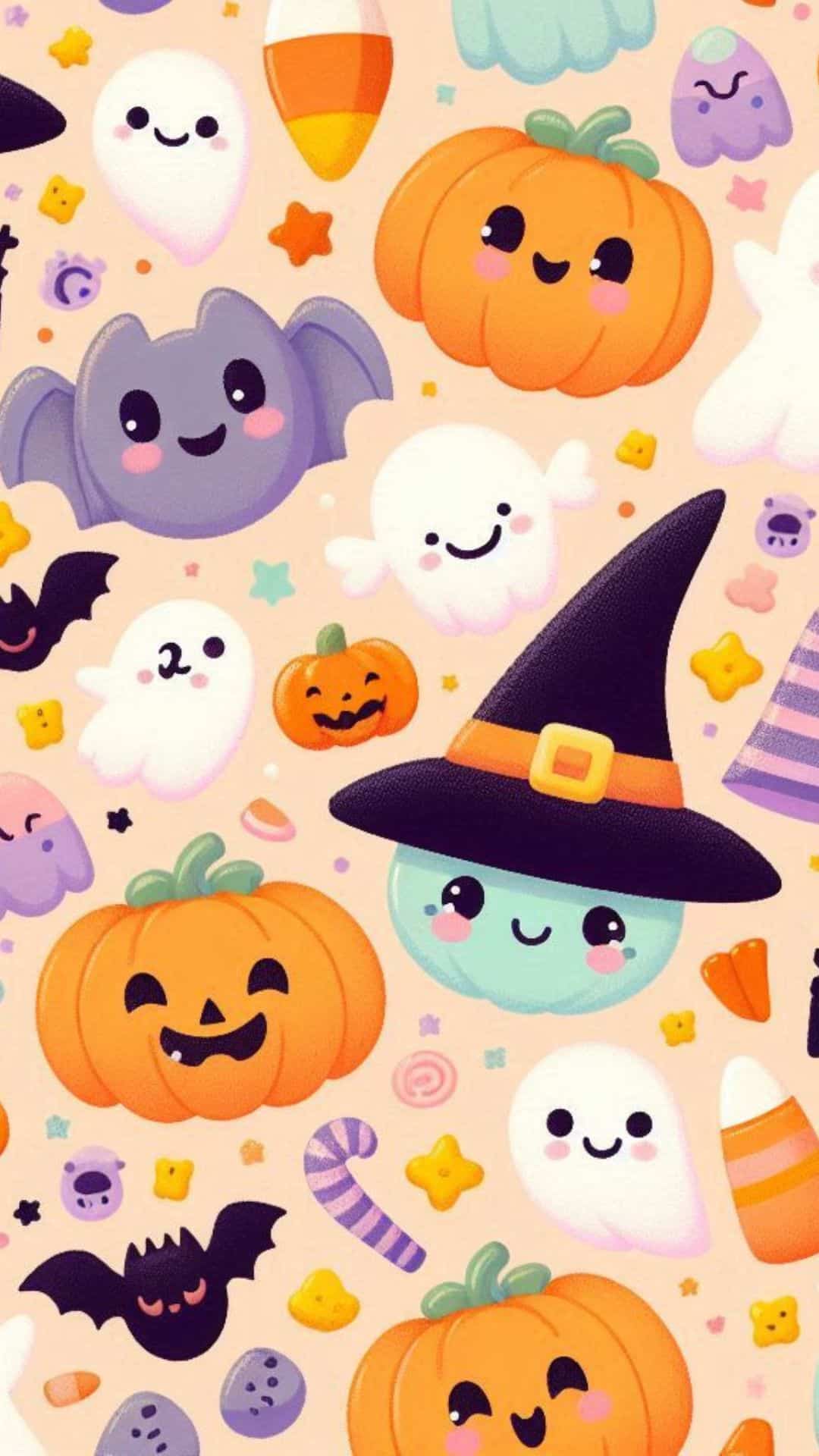 Kawaii Style Halloween Pattern