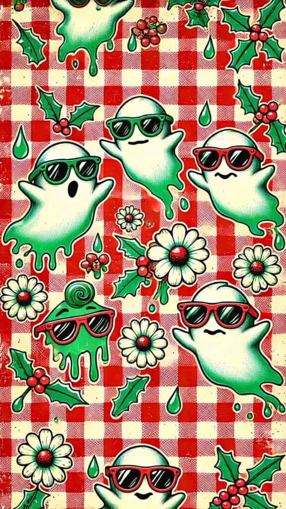 Cute Christmas Ghosts Wallpaper