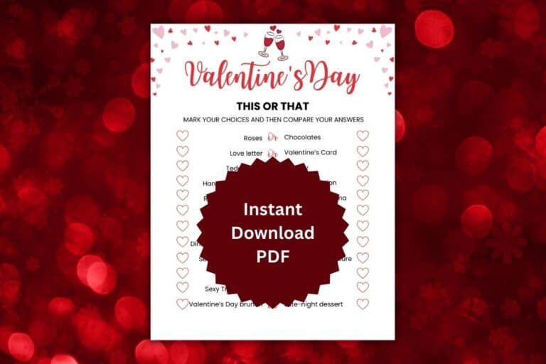 Free Valentine's Day This Or That Game Printable