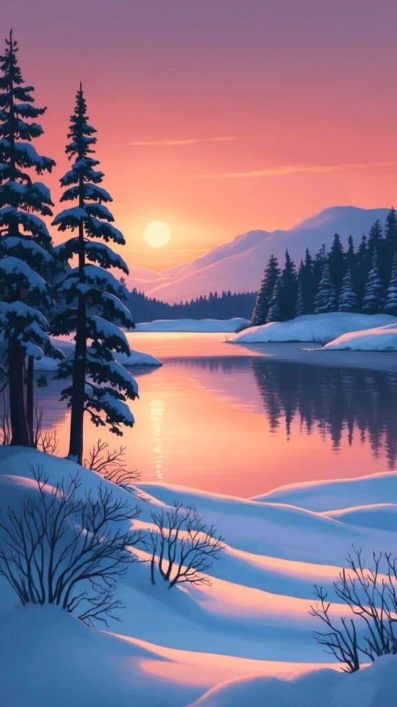 Serene Winter Sunsets