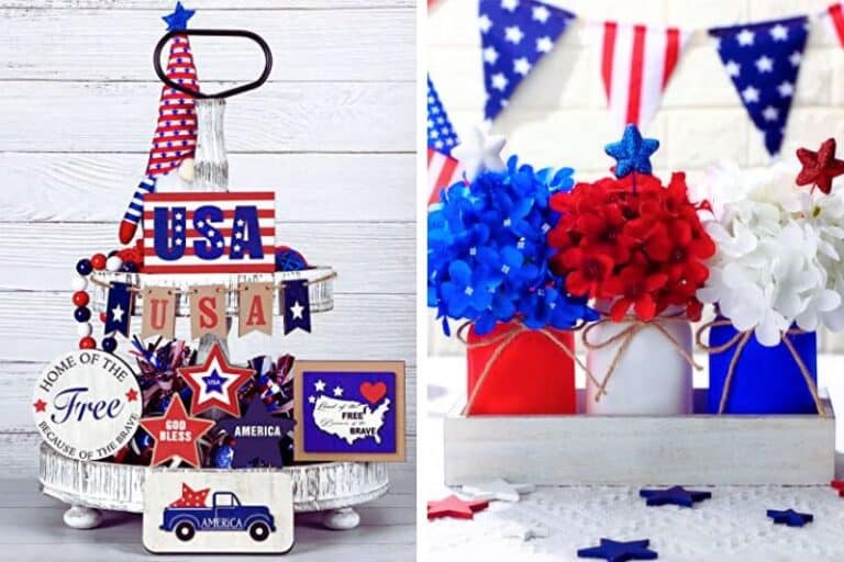 Farmhouse 4th of July Decorations Featured