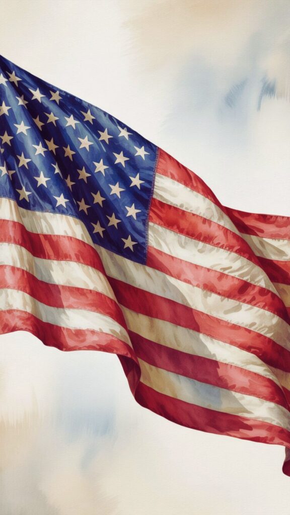 Vintage American Flag Phone Wallpaper