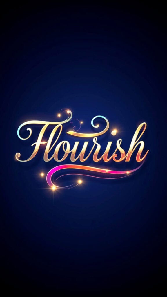 Flourish Word of the Year Phone Wallpaper