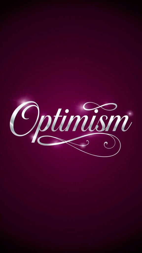 Optimism Word of the Year Phone Wallpaper