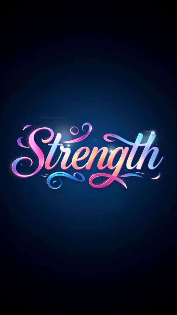 Strength Word of the Year Phone Wallpaper