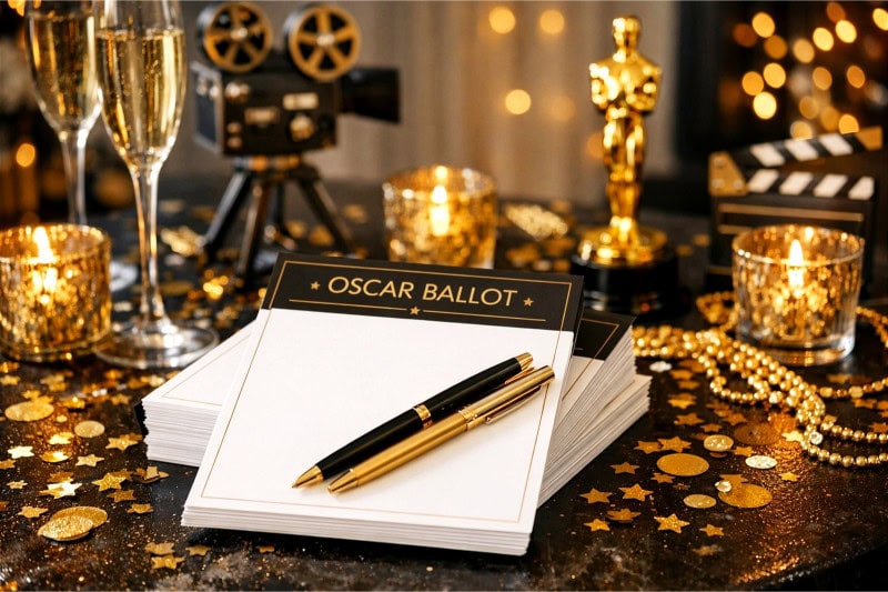 Design Oscar ballots for guests to predict winners