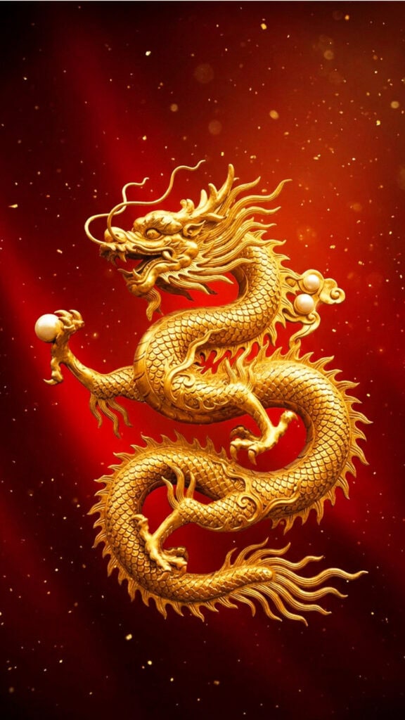 Gold Chinese Dragon