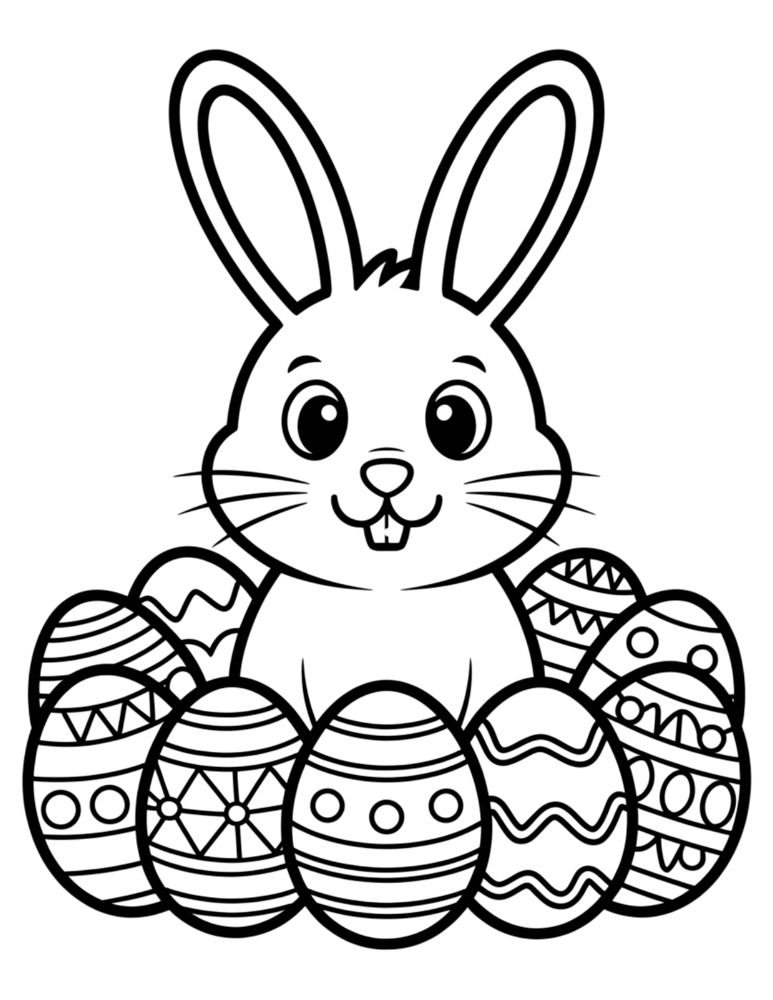 Bunny with Easter Eggs