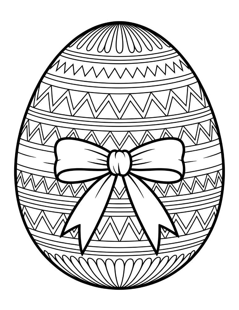 Decorative Easter Egg with Ribbon