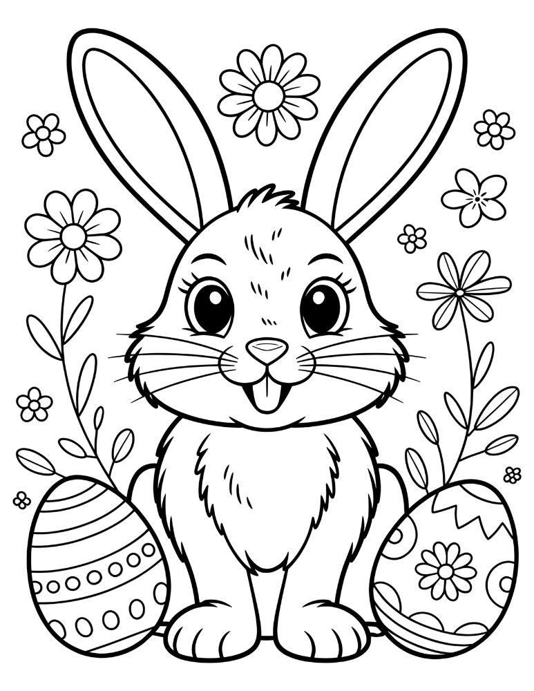 Easter Bunny Coloring Page