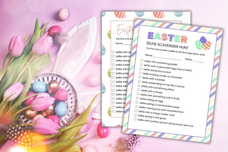 Free Printable Easter Selfie Scavenger Hunt Featured