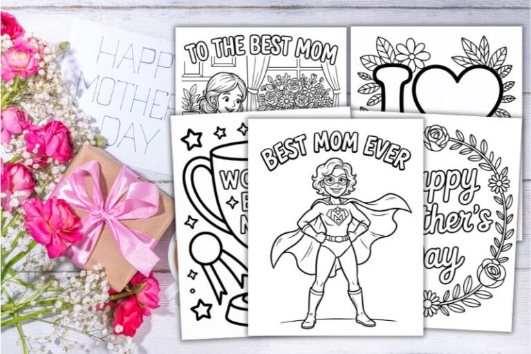 Free Printable Mother’s Day Coloring Pages Featured