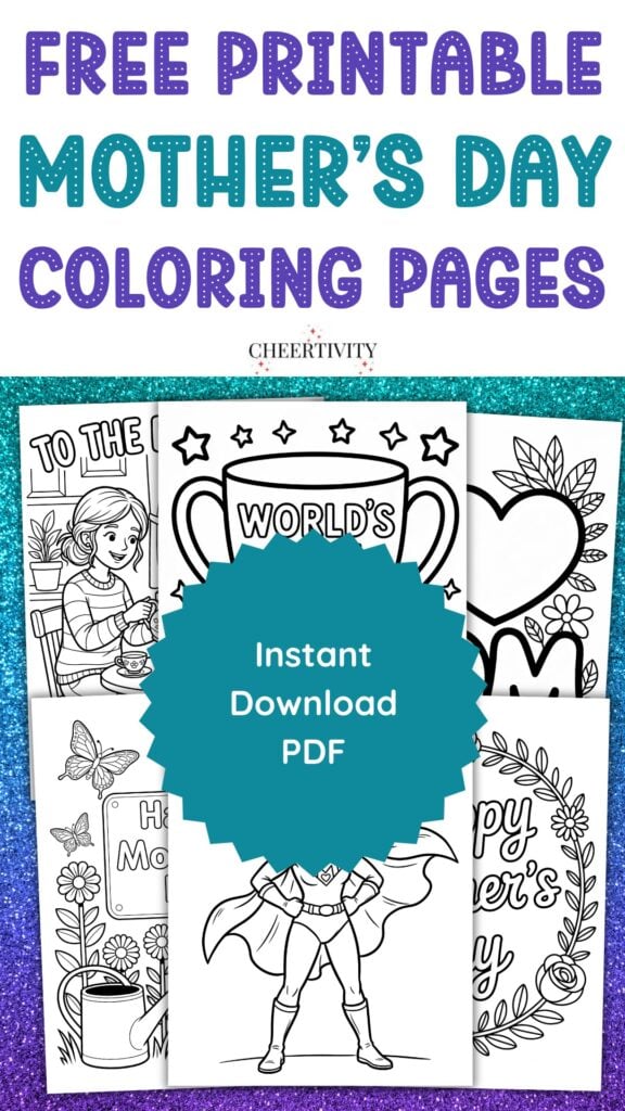 Free Printable Mother’s Day Coloring Pages pin 3