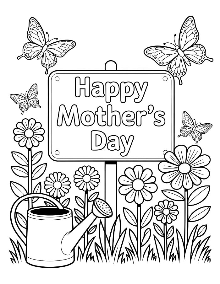 Happy Mother’s Day Garden Scene