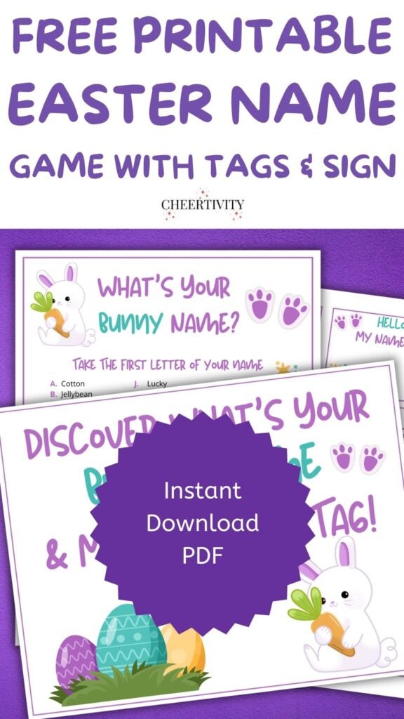 Free Printable What Is Your Bunny Name Game Pinterest image
