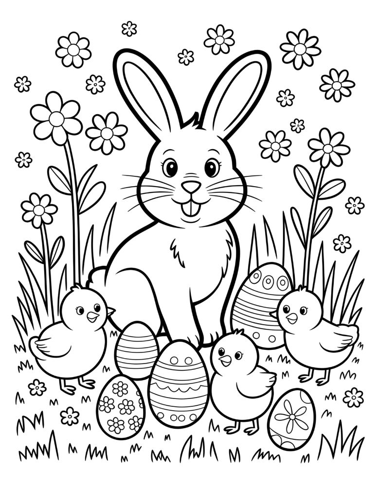 Spring Easter Scene