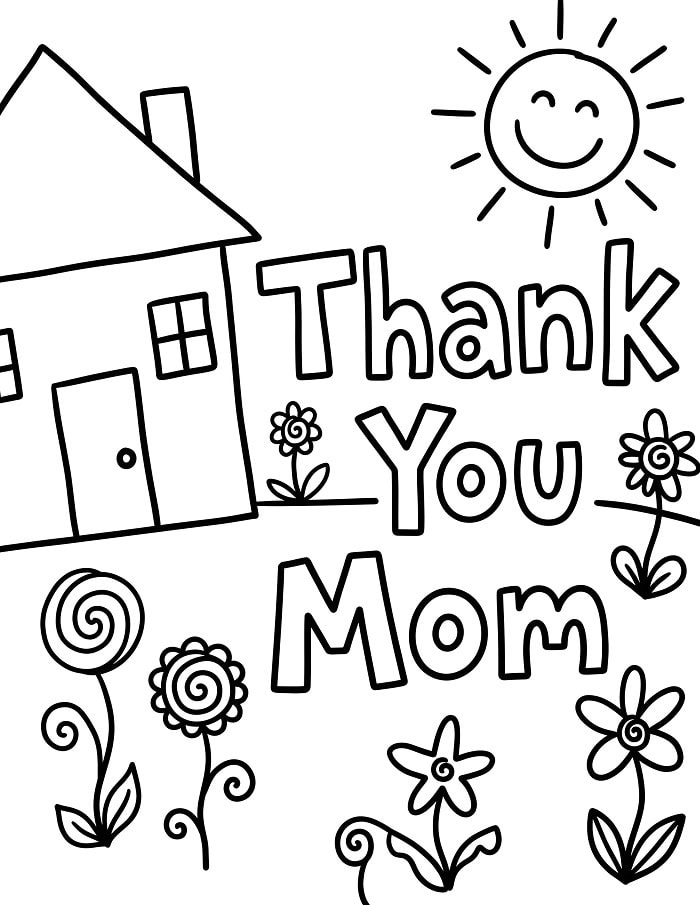 Thank You Mom Doodle Page