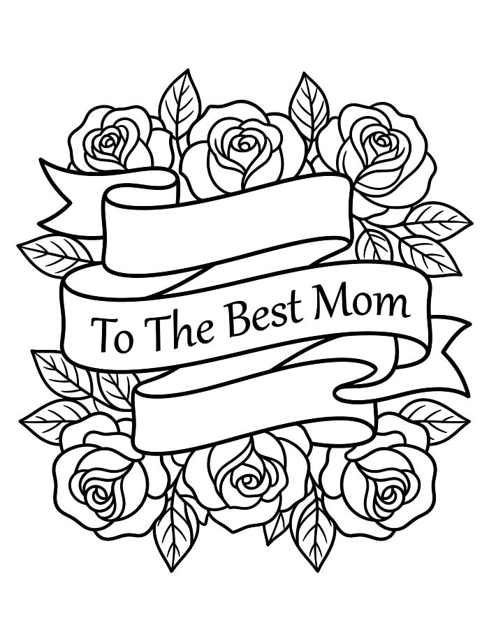 To The Best Mom Floral Banner