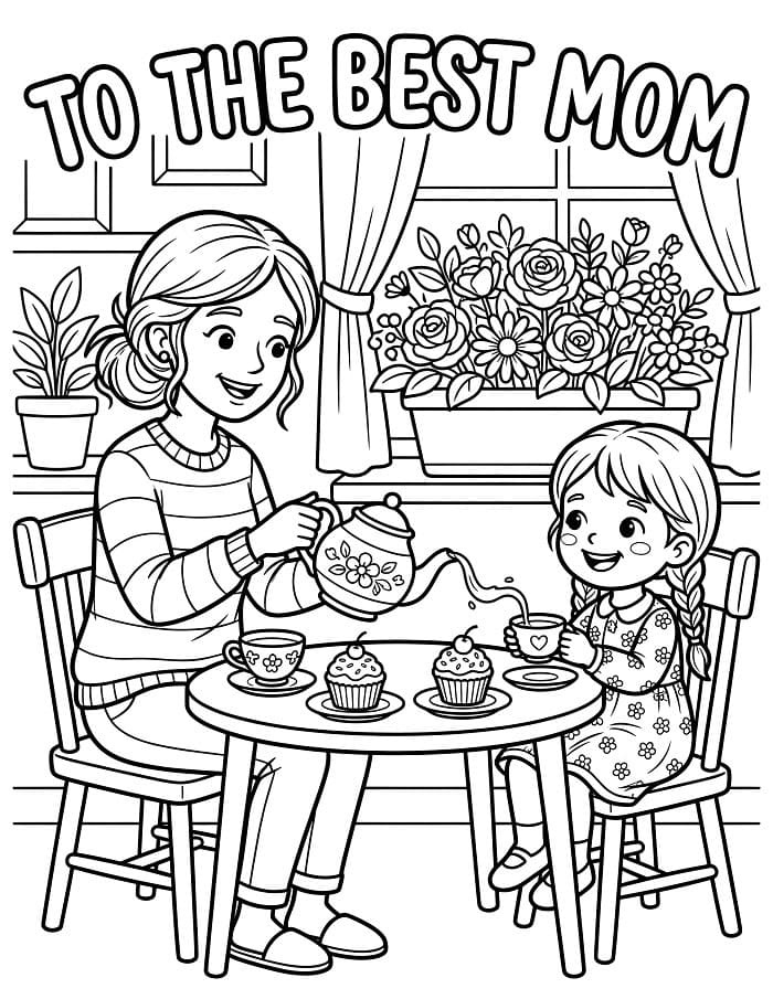 To The Best Mom Tea Time