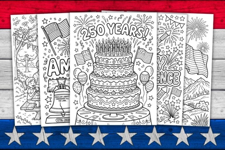 Free Printable 4th of July Coloring Pages featured