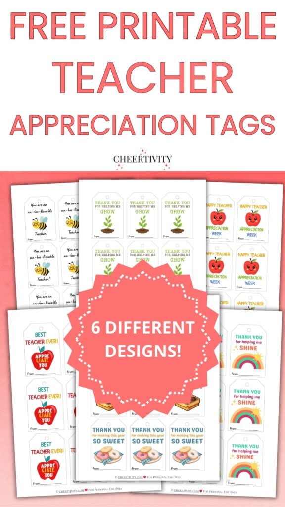 Free Printable Teacher Appreciation Tags