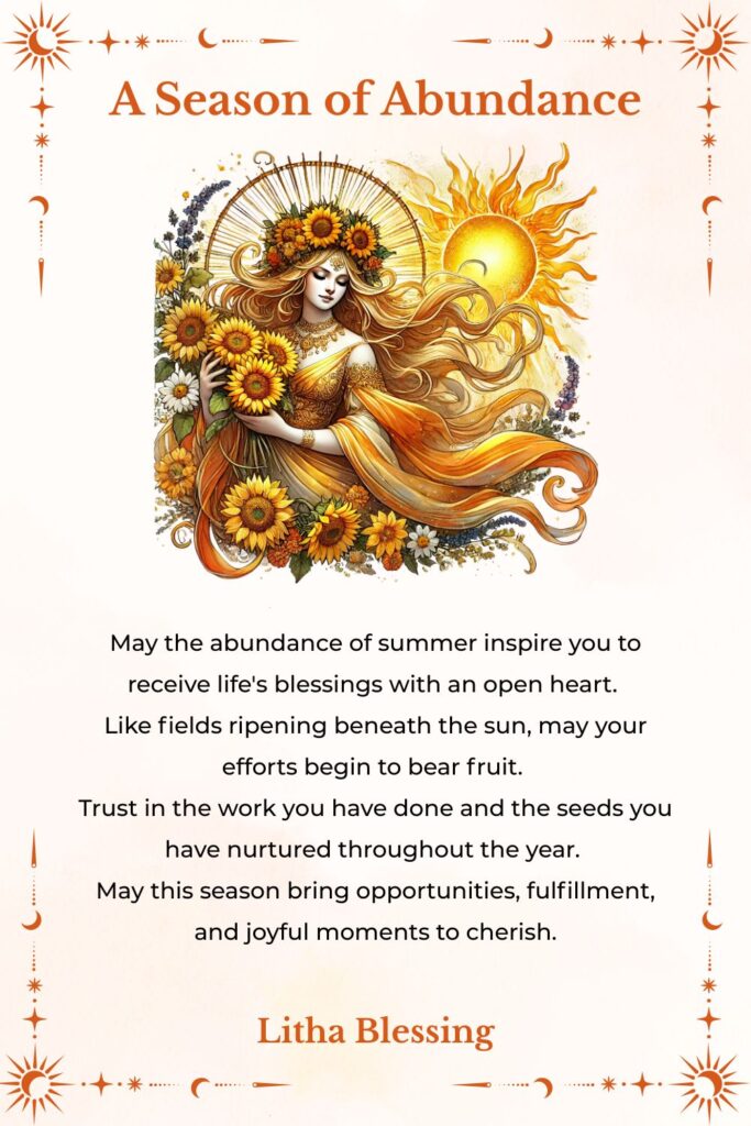 A Season of Abundance Litha Blessing