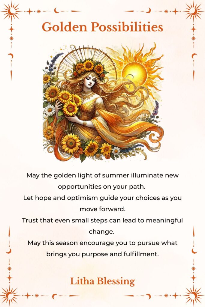 Golden Possibilities Litha Blessing
