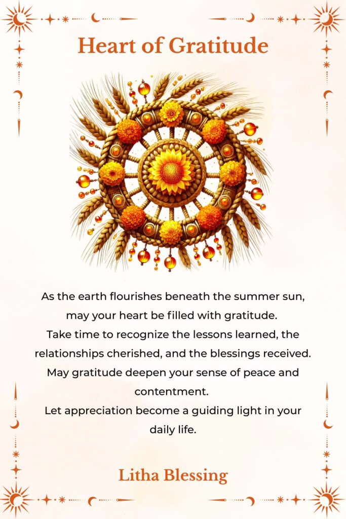 Heart of Gratitude Litha Blessing