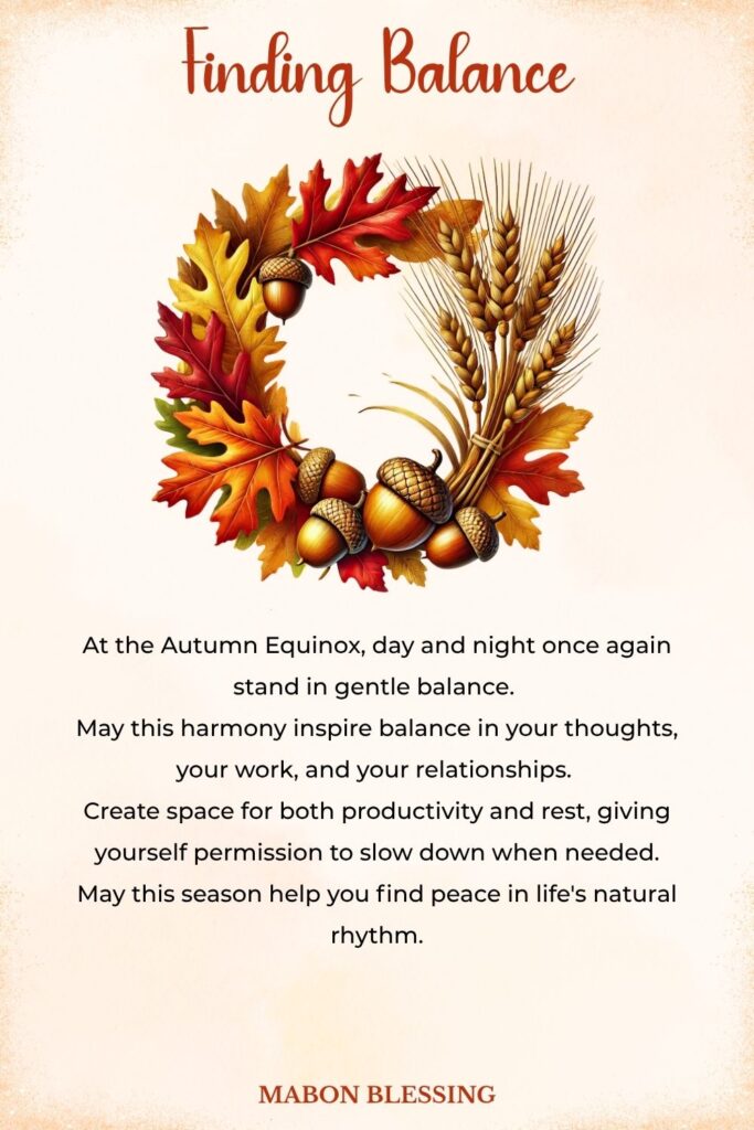 Finding Balance Mabon Blessing