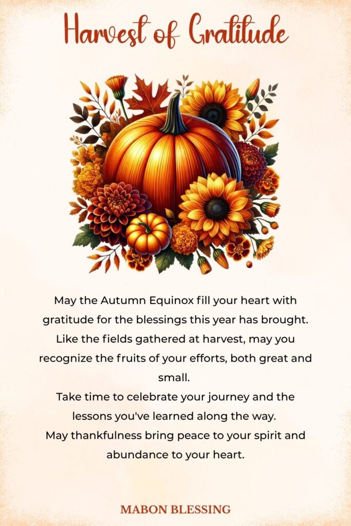 Harvest of Gratitude Mabon Blessing
