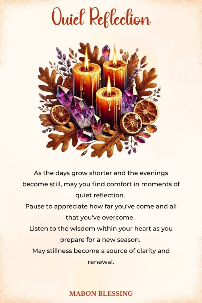 Quiet Reflection Mabon Blessing