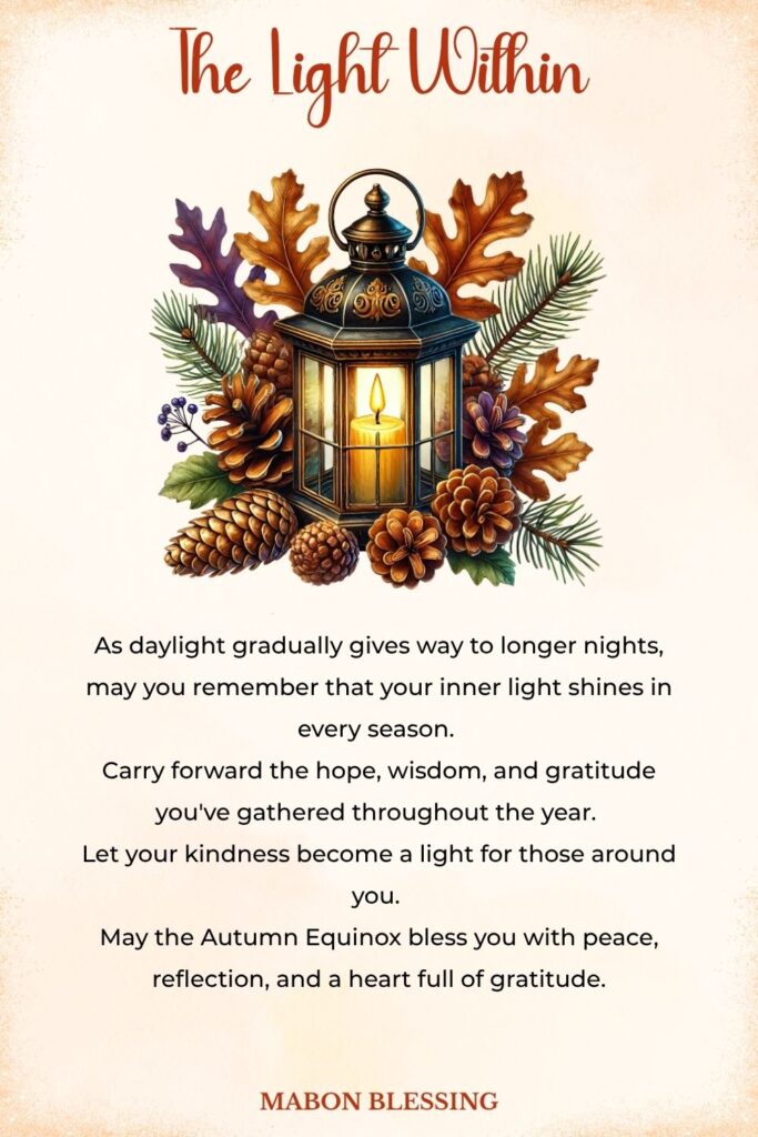 The Light Within Mabon Blessing