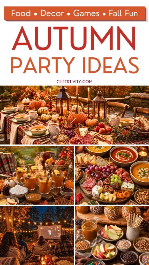  Fall Party Ideas collage pin image