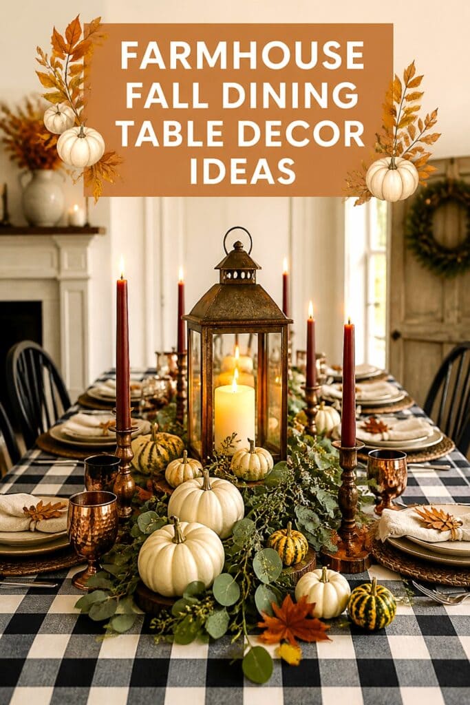 Farmhouse Fall Dining Table Decor Ideas