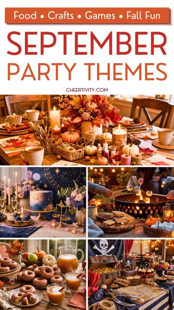 Collage pin image for September Party Themes