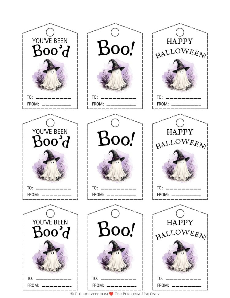 Boo Basket Gift Tags 1