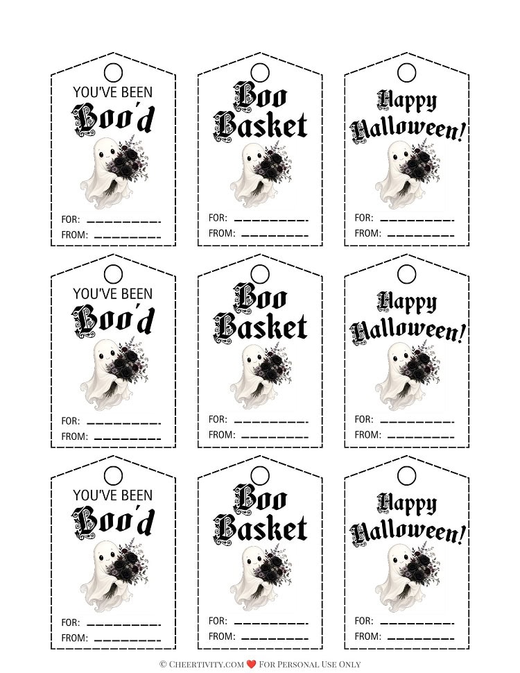 Boo Basket Gift Tags 2