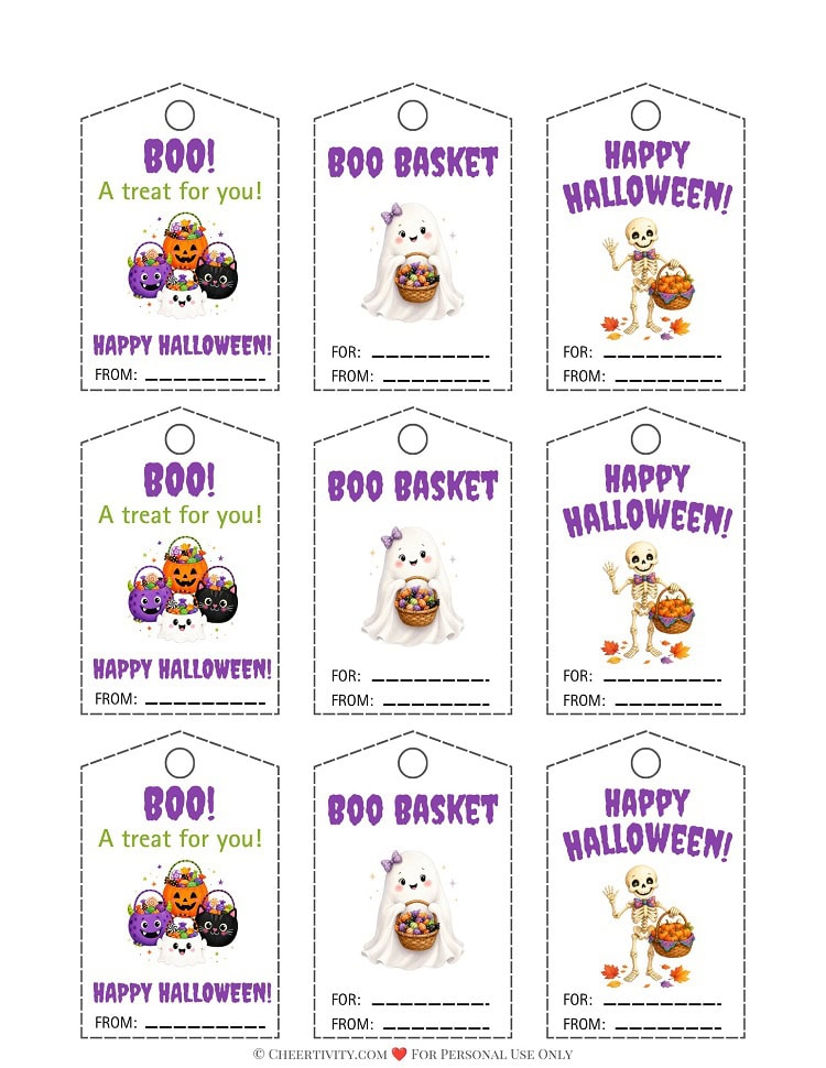Boo Basket Gift Tags 3