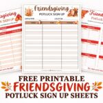 Friendsgiving Potluck Sign Up Sheets featured