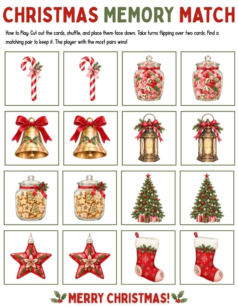 Christmas Memory Match 1