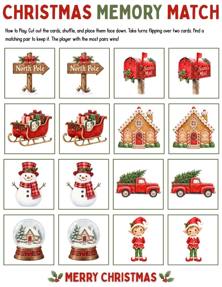 Christmas Memory Match 3