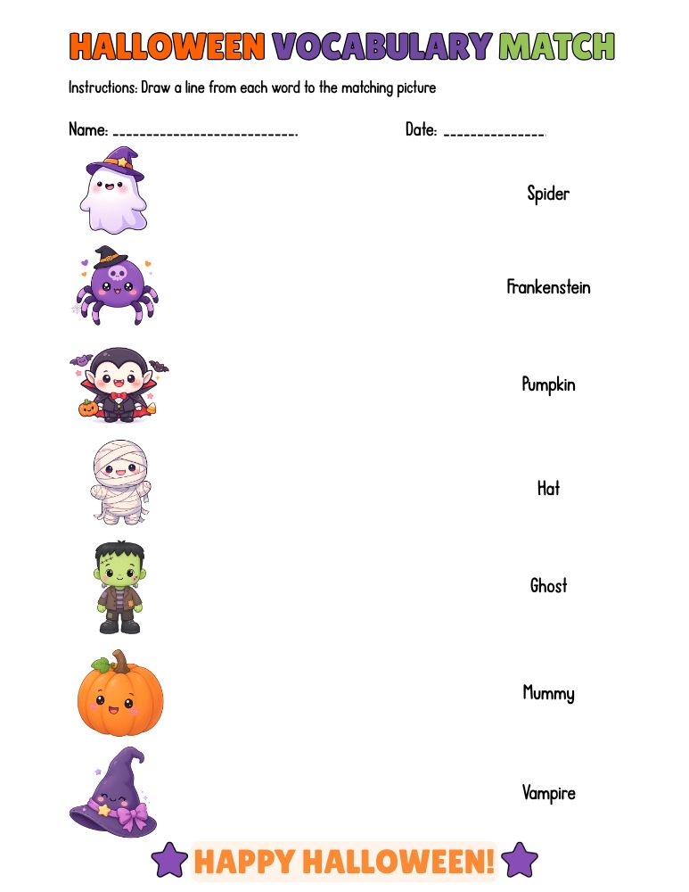 Halloween Memory Match 2 page 2