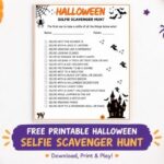 Halloween Selfie Scavenger Hunt Printable featured