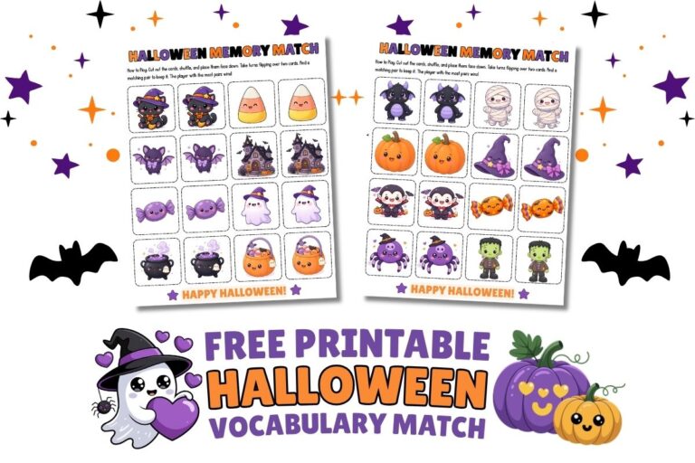 Halloween Vocabulary Match featured