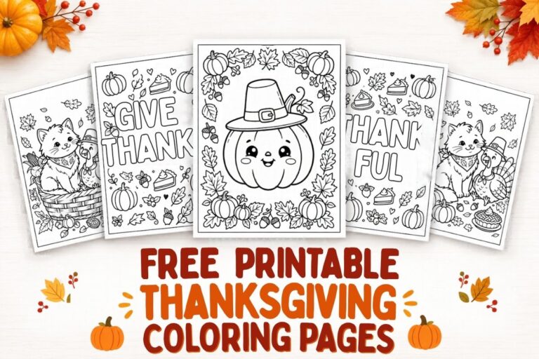 Thanksgiving Coloring Pages featured